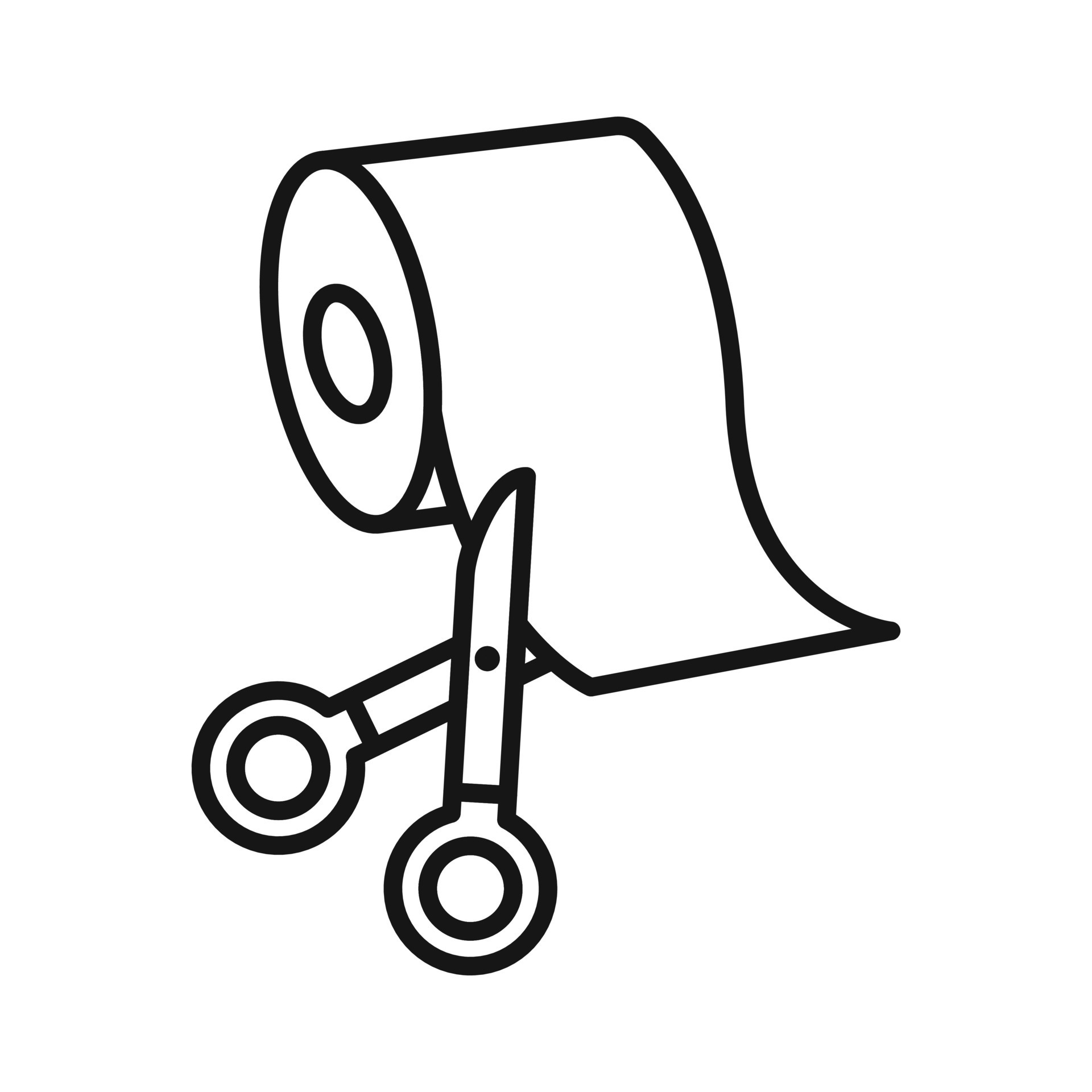 Cut roll of fabric icon Black line art logo 48257626 Vector Art at Vecteezy