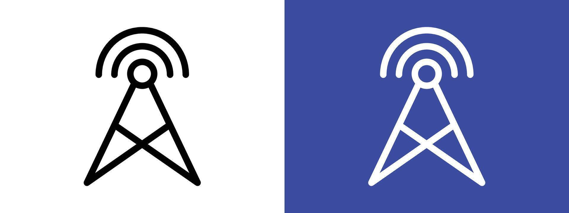 Broadcast Icon logo sign set outline vector