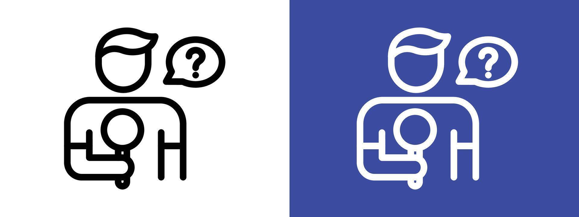 Curiosity icon logo sign set outline vector