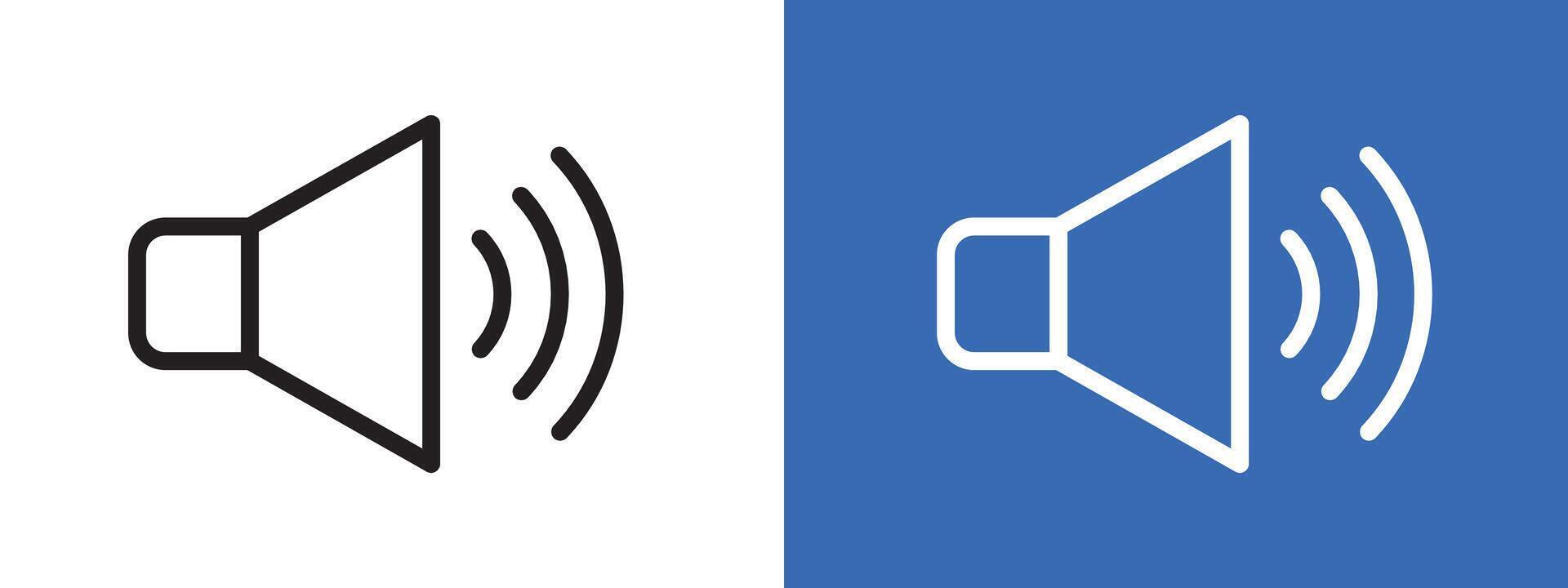 Speaker volume icon logo sign set outline vector