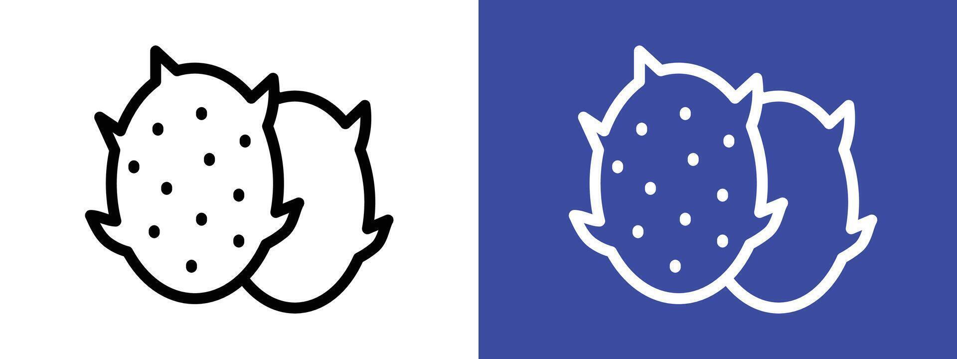 pitaya icon logo sign set outline vector
