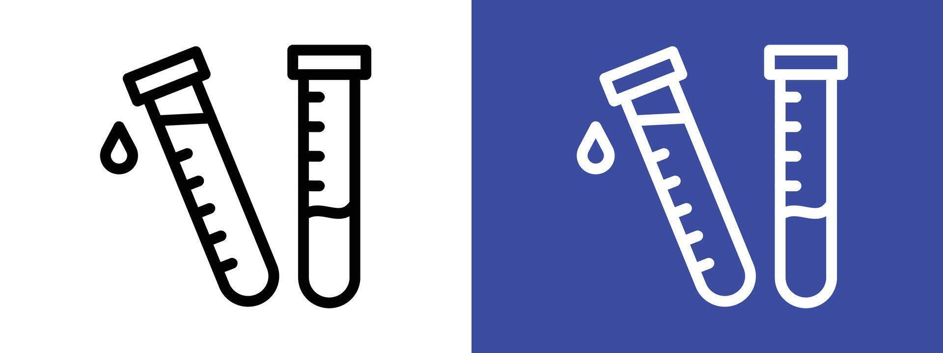 Laboratory test icon logo sign set outline vector