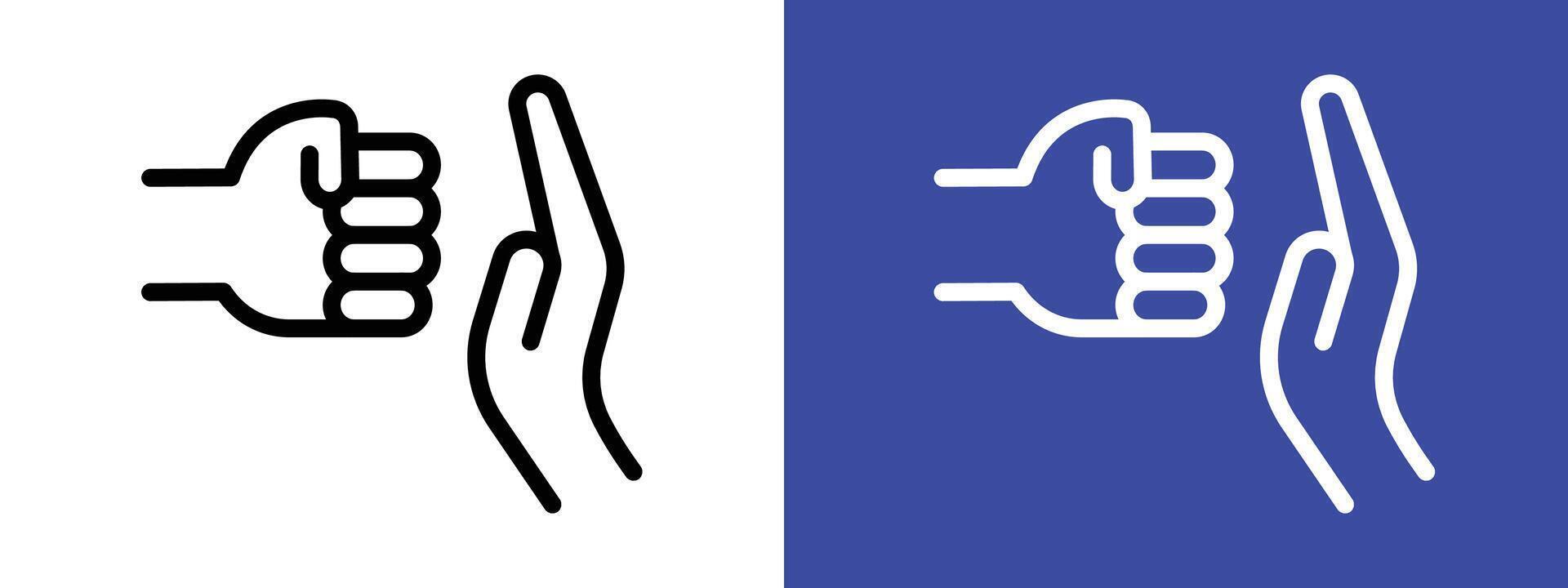 Domestic violence icon logo sign set outline vector