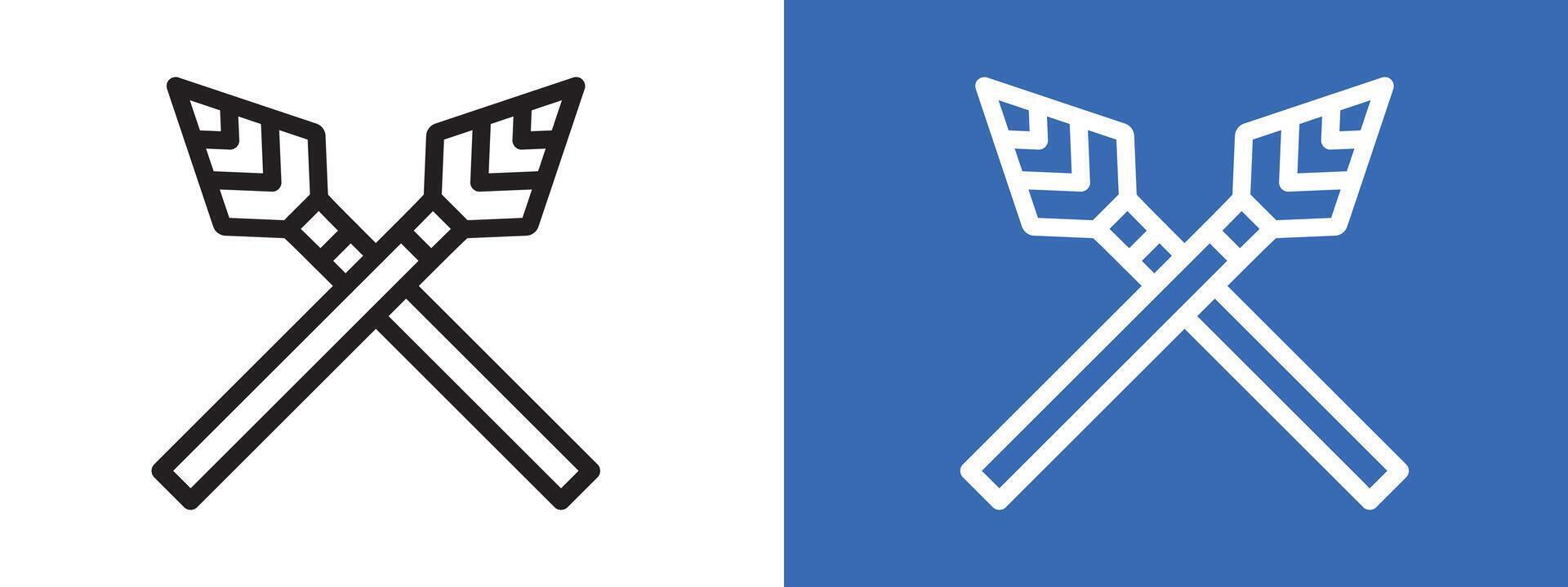 lance icon logo sign set outline vector