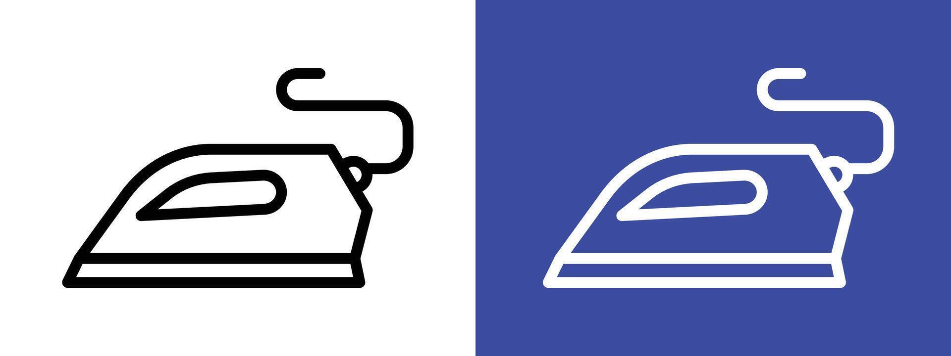Electric Iron icon logo sign set outline vector