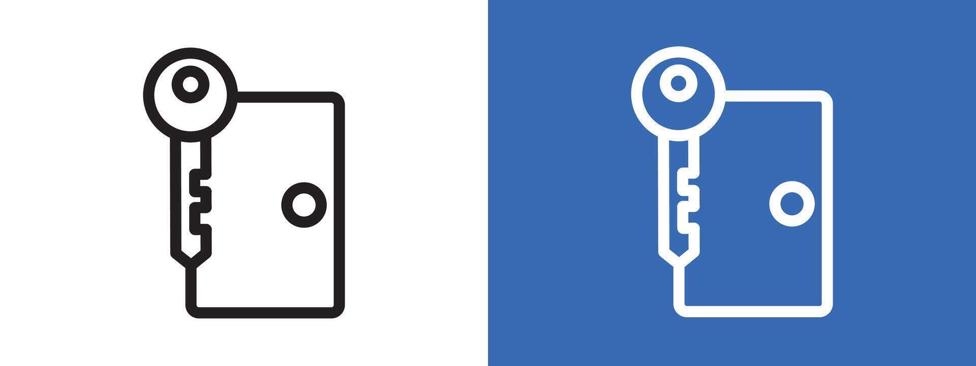 Door key icon vector