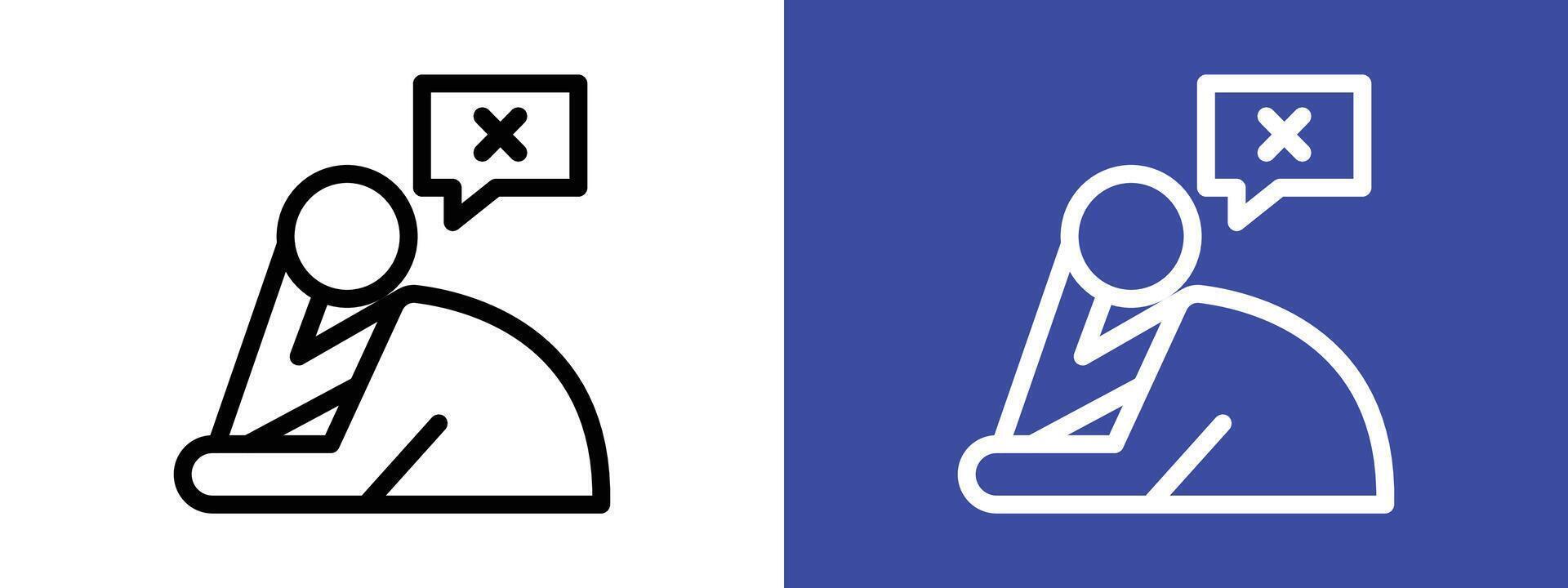 helpless human icon logo sign set outline vector