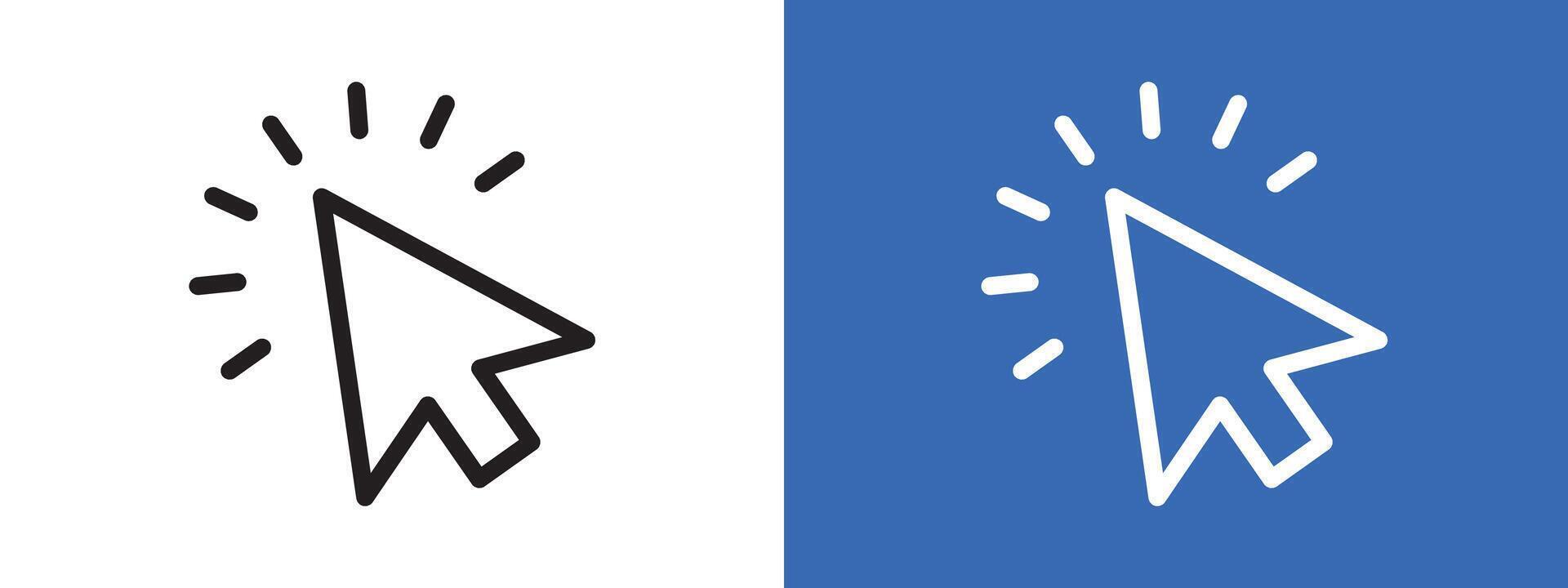 Click logo sign set outline vector