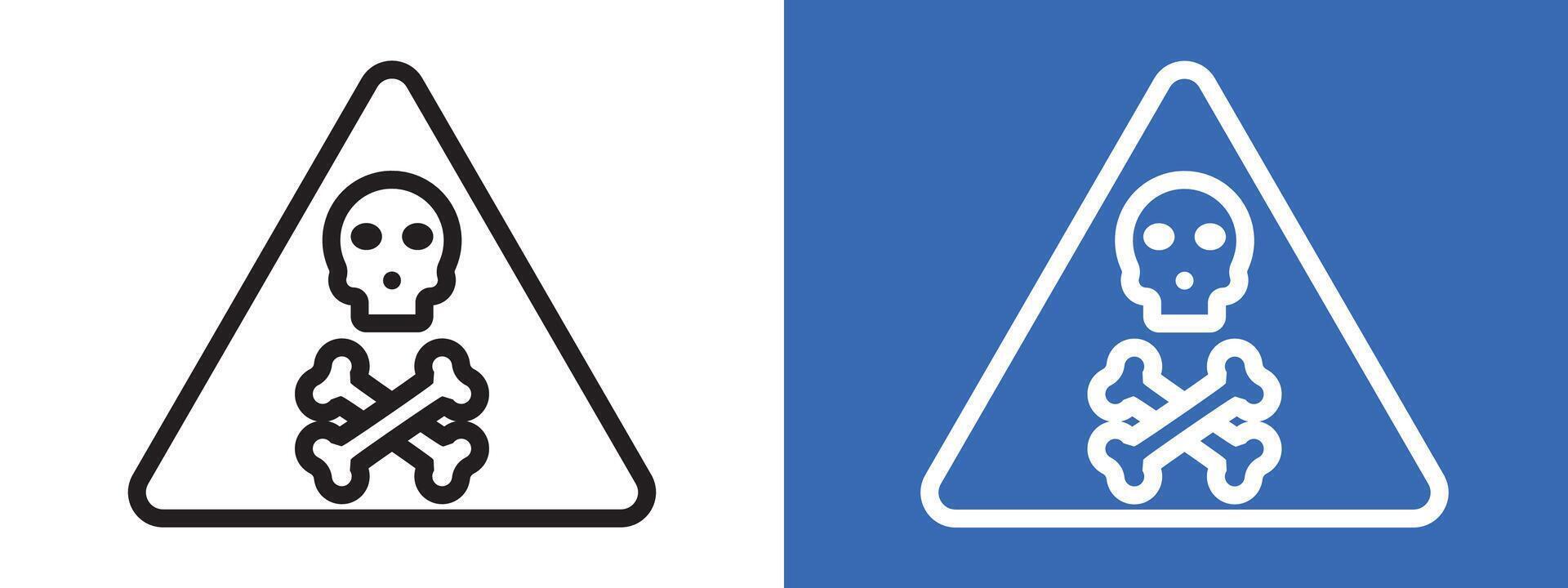 Toxic product logo sign set outline vector