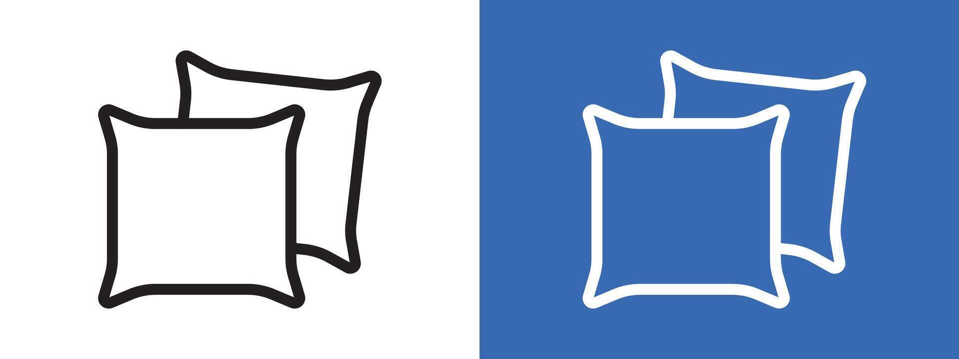 Pillow logo sign set outline vector