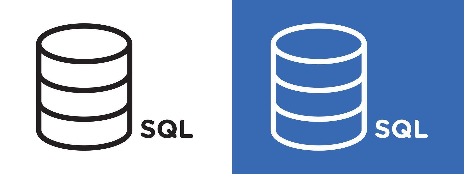 SQL server logo sign set outline 48258797 Vector Art at Vecteezy