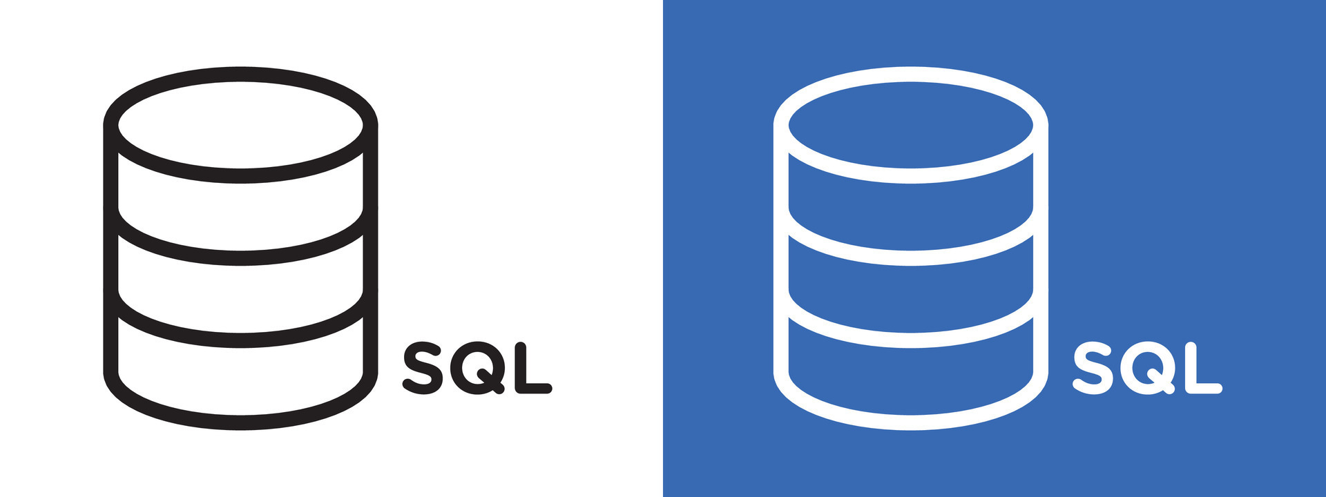 SQL server logo sign set outline 48258797 Vector Art at Vecteezy