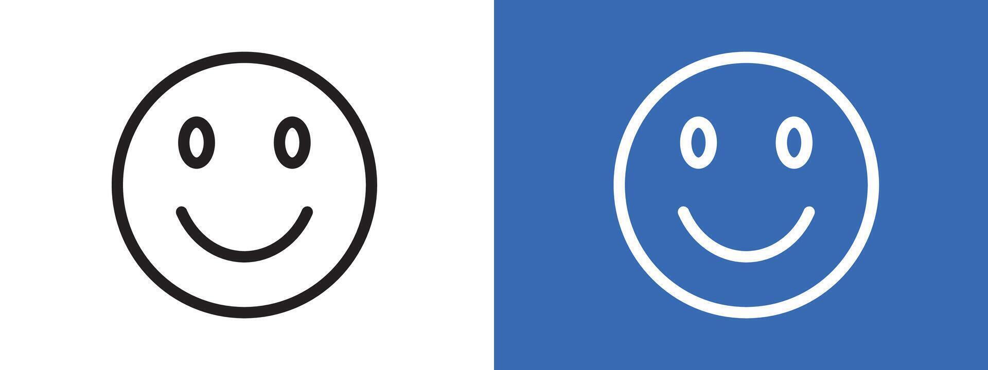 smile logo sign set outline vector
