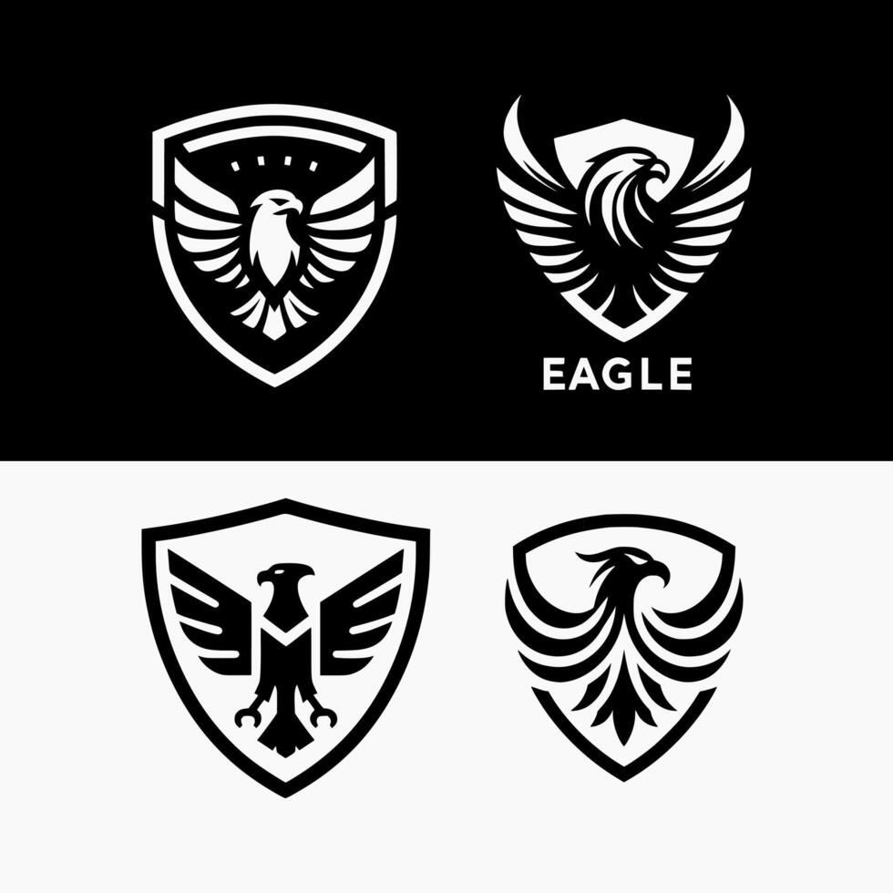 The logo design features abstract eagle wings and a shield emblem in format vector