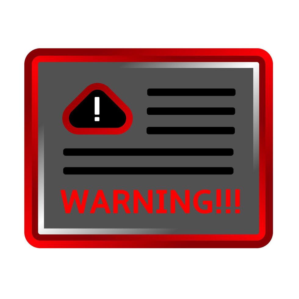 warning sign icon vector