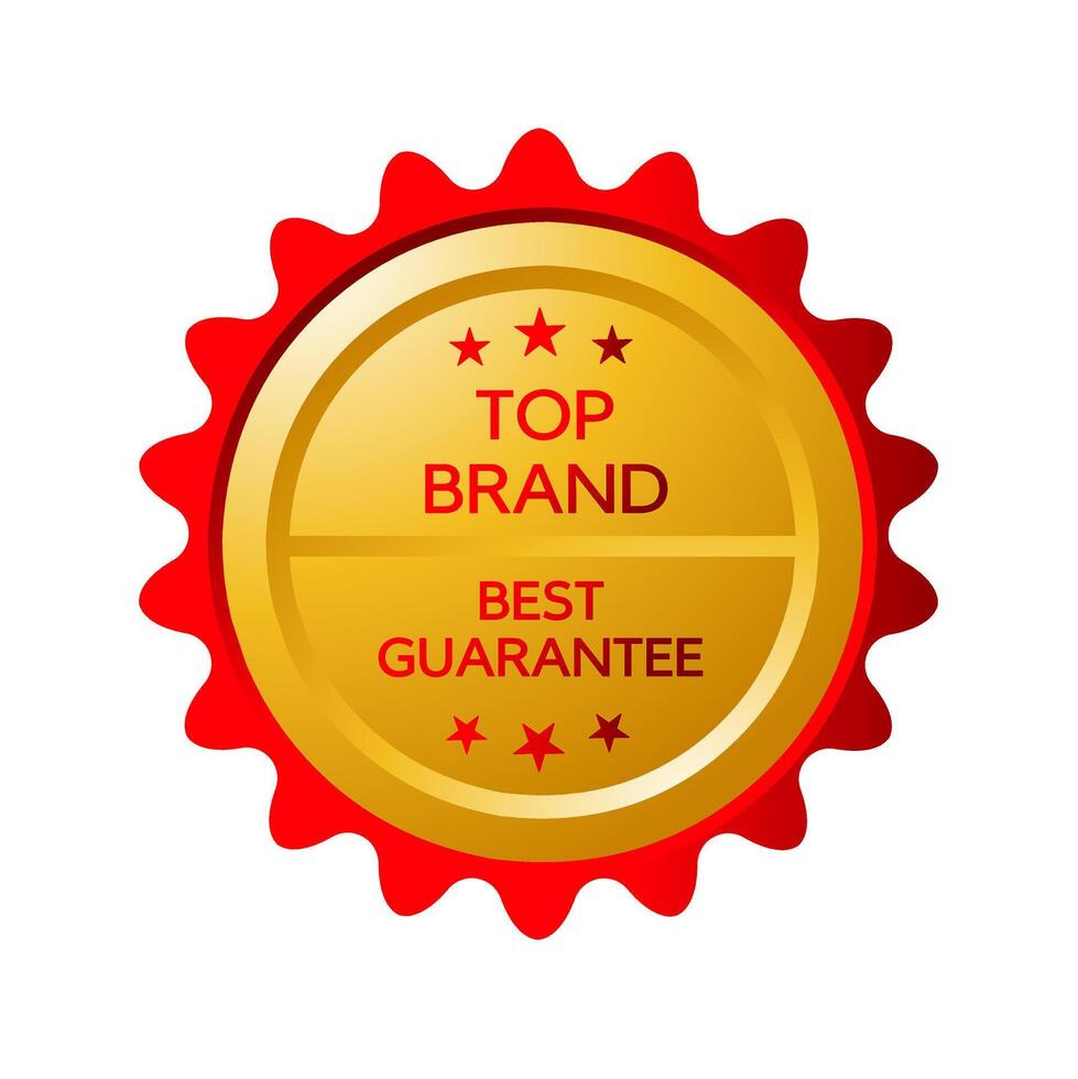 Custom guarantee badge icon for illustrator and graphic designer vector
