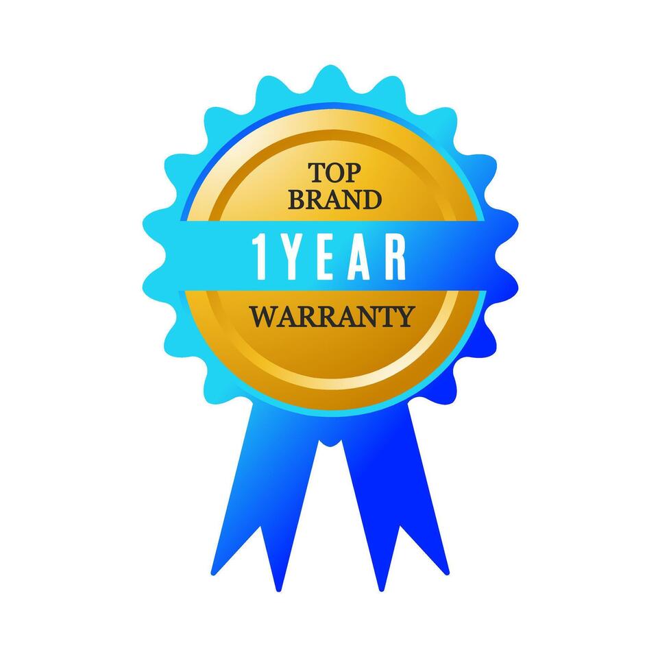 Custom guarantee badge icon for illustrator and graphic designer vector