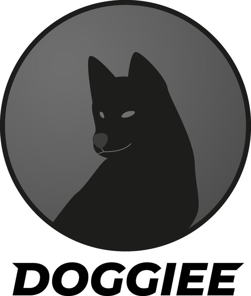 dog silhouette logo design vector