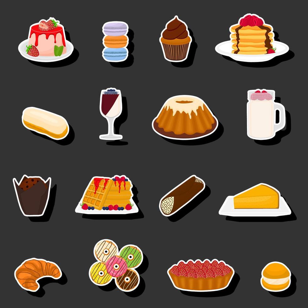 Illustration on theme fresh sweet tasty collection of consisting various ingredients vector