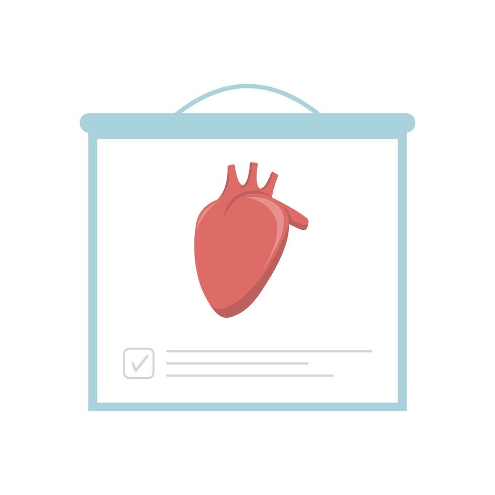 Human organ heart infographic, cartoon illustration icon of medical and healthcare and wellness vector