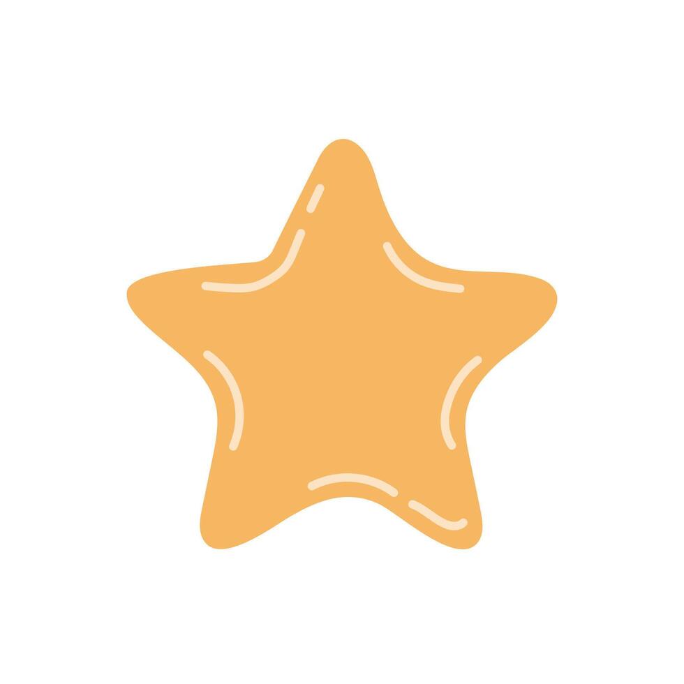 A golden star, a icon of an honorary championship competition competition reward vector