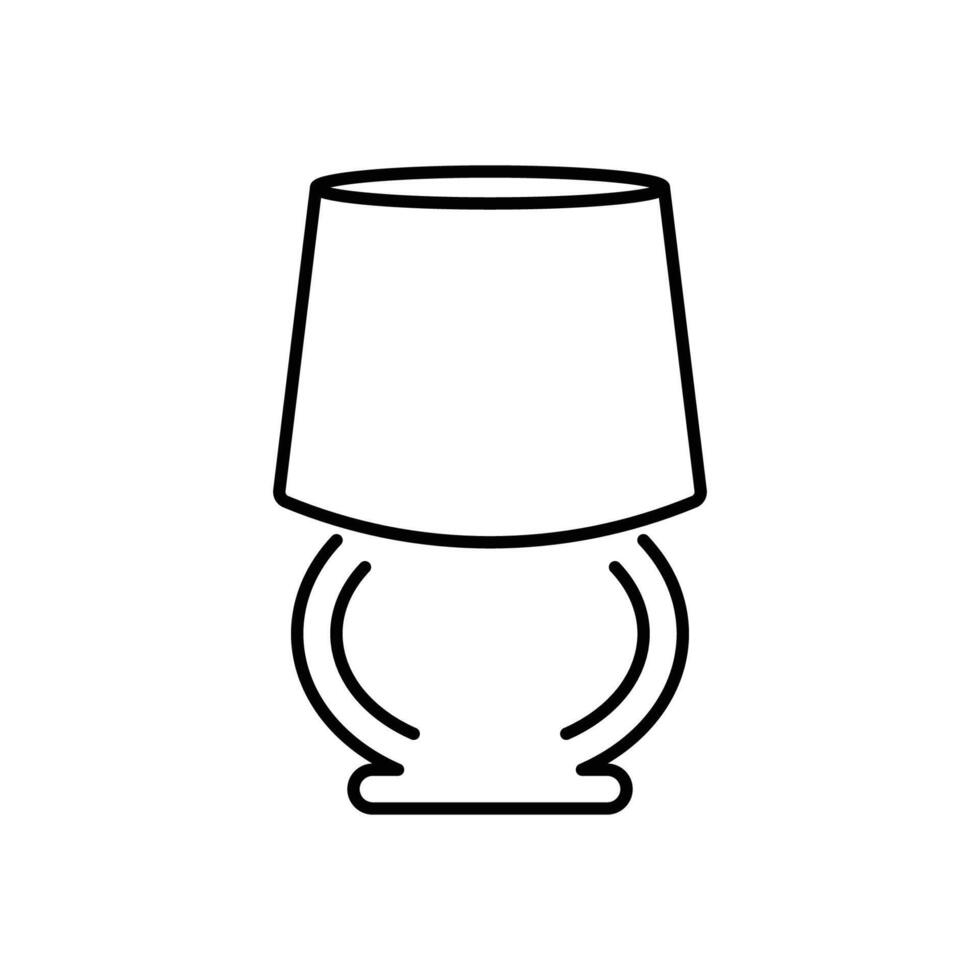 Table lamp line design template and illustration vector