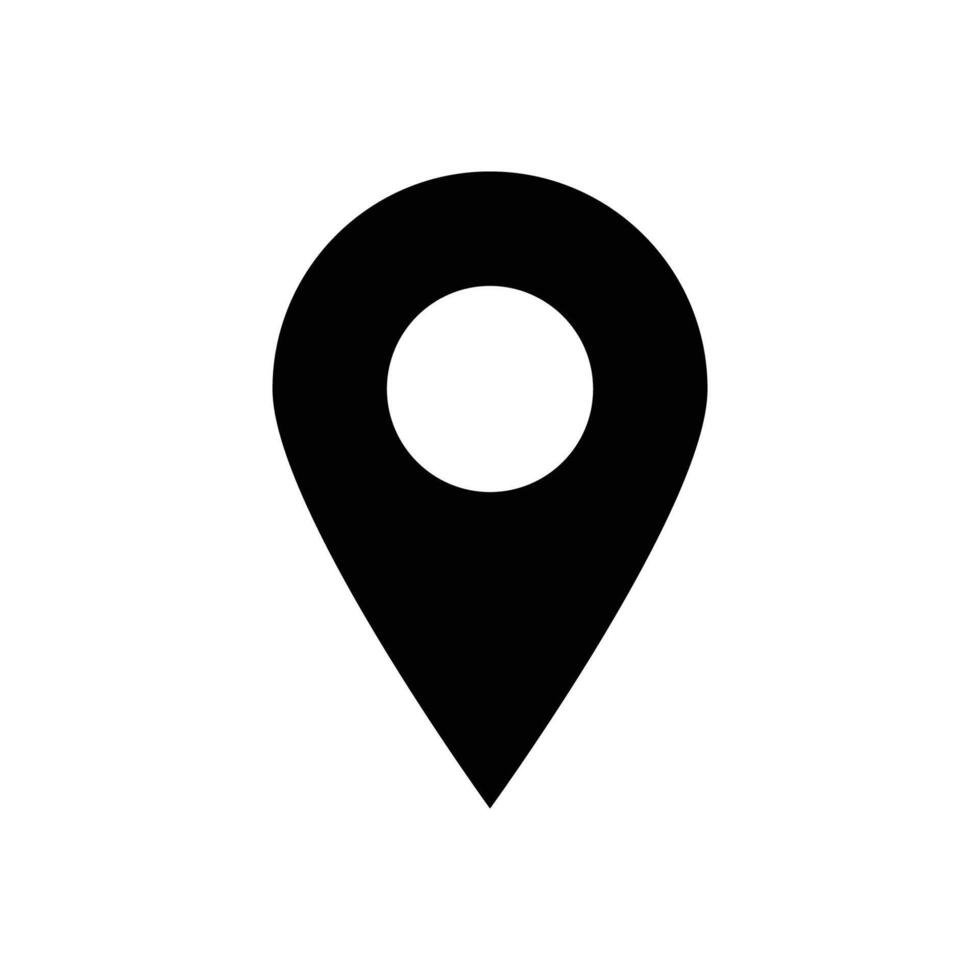 Location pin icon flat illustration design vector