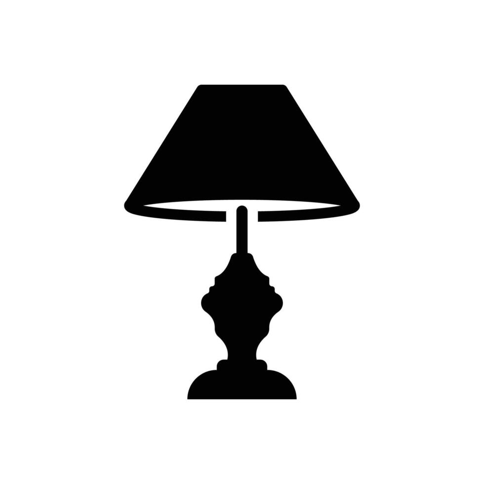 Table lamp icon, logo isolated on white background vector