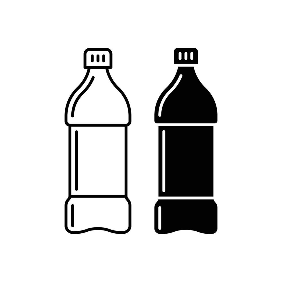bottle icon set. plastic bottle icon symbol sign collections, illustration vector