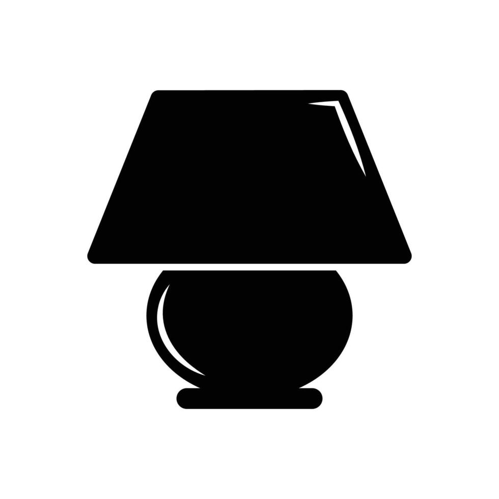 Table lamp icon, logo isolated on white background vector