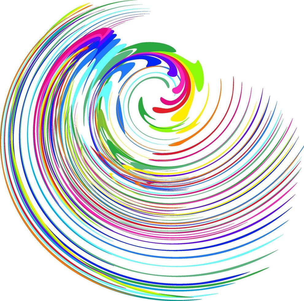icon, speed logo of a swirl with colorful ink splashes vector