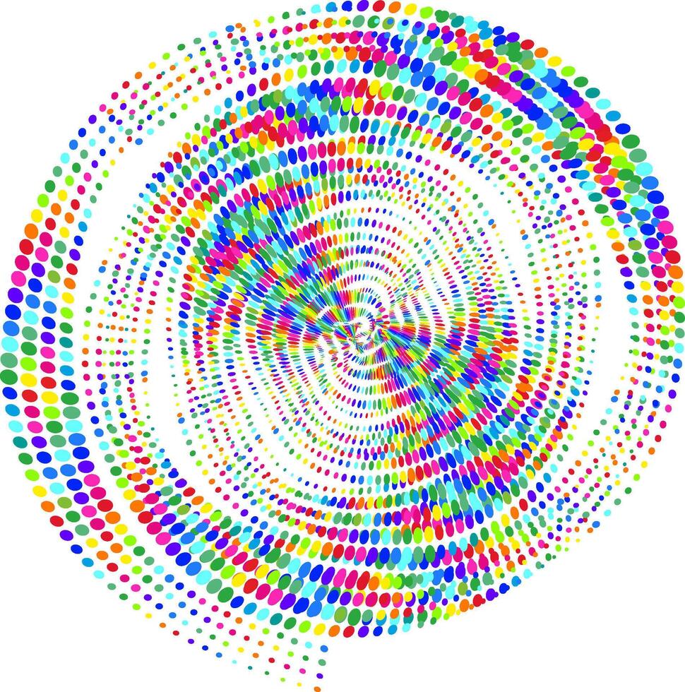 circle with colored ovals making a beautiful gradient texture vector