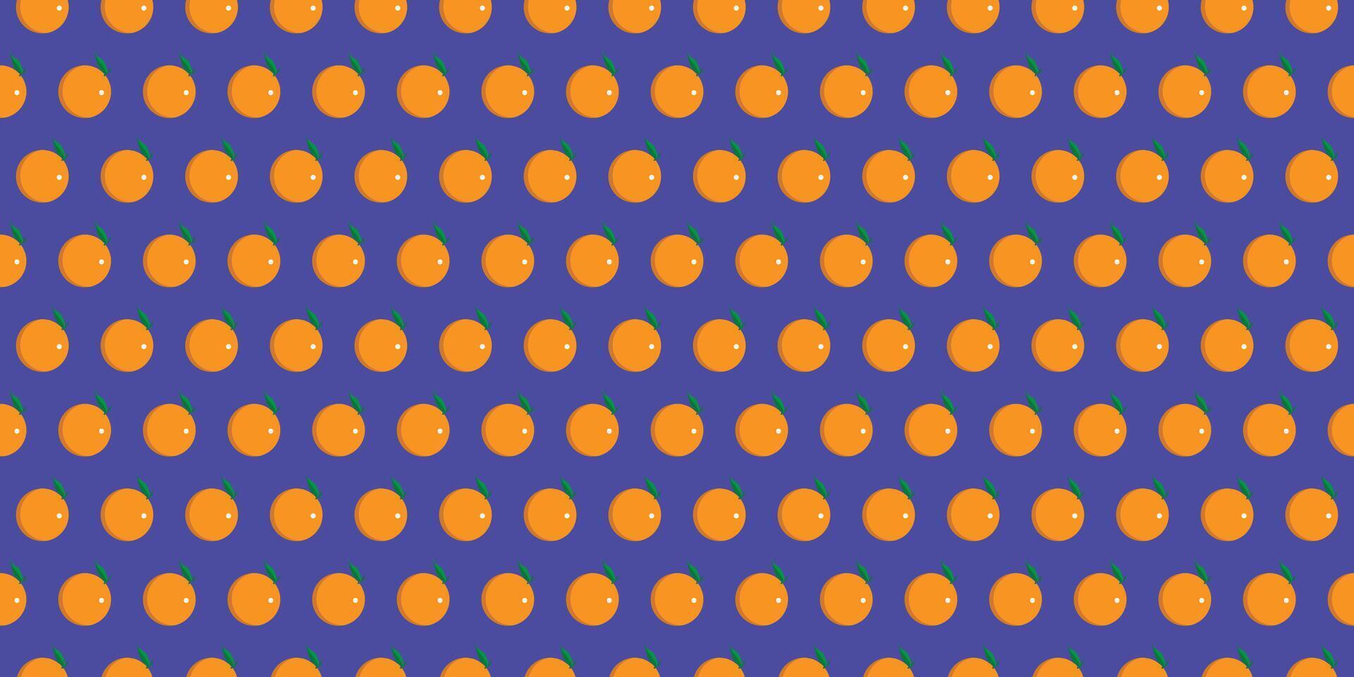 orange fruit pattern background vector