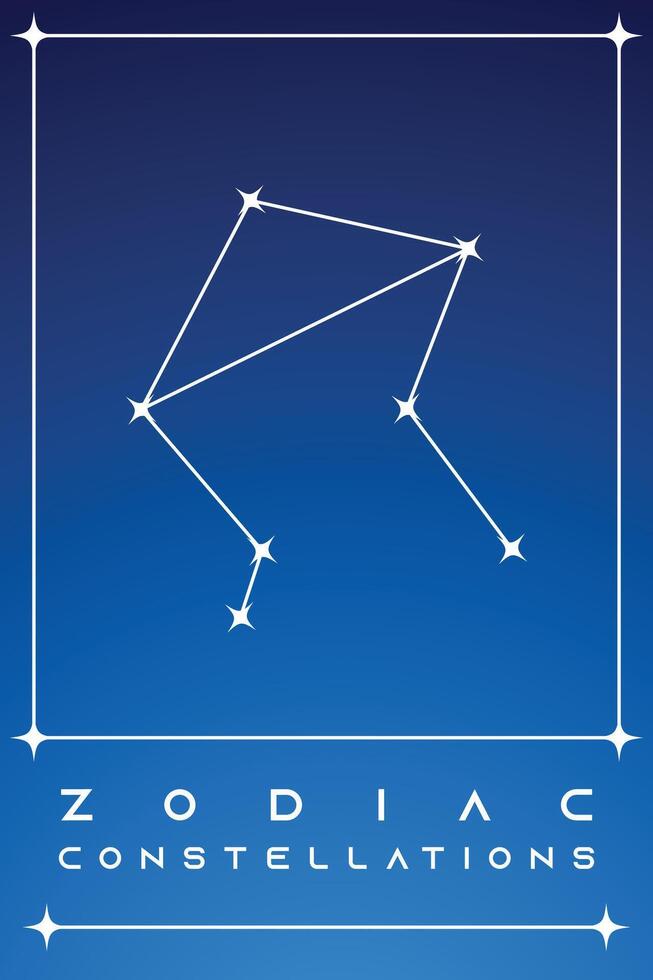 Astrology horoscope card. Zodiac signs, horoscope card space stars vector