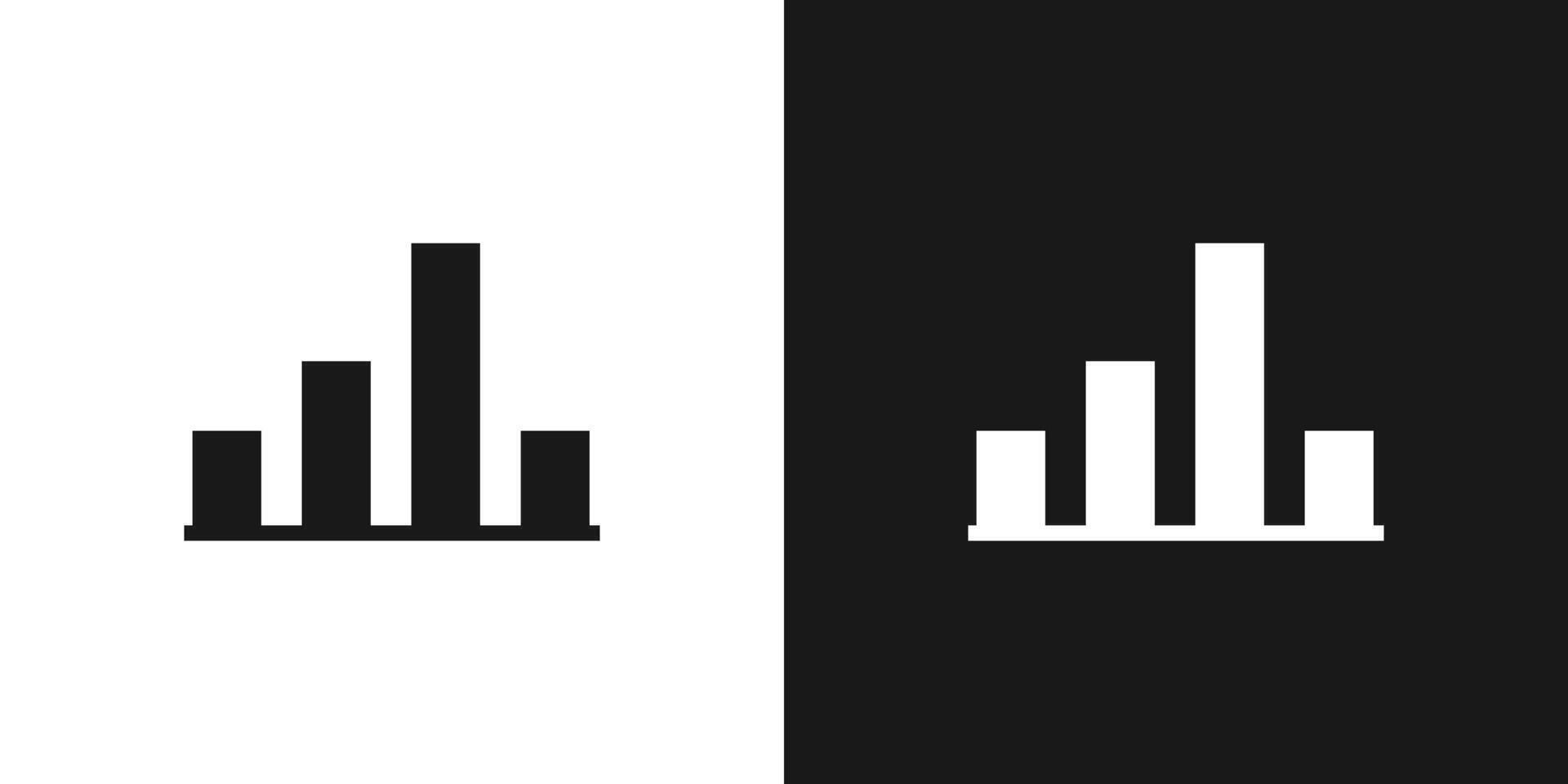 Diagram bar chart icon sign design vector