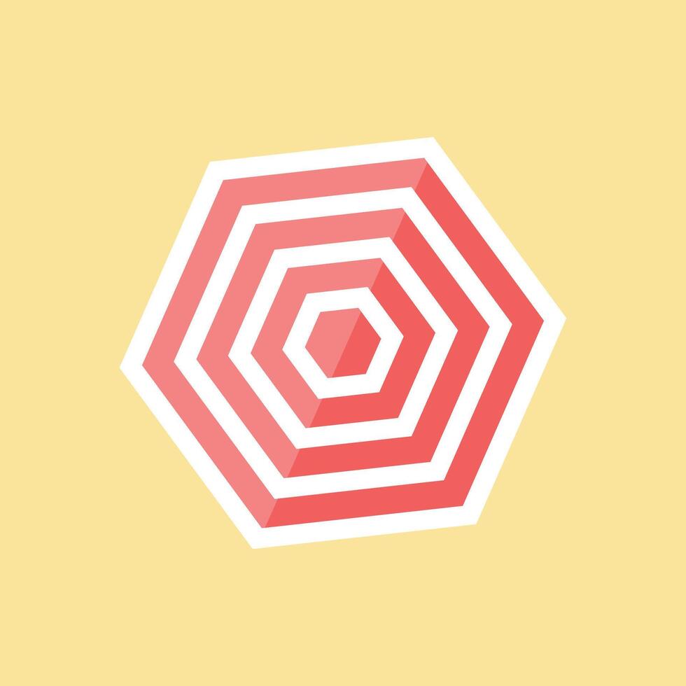 Summer umbrella beach element isolated design illustration. vector