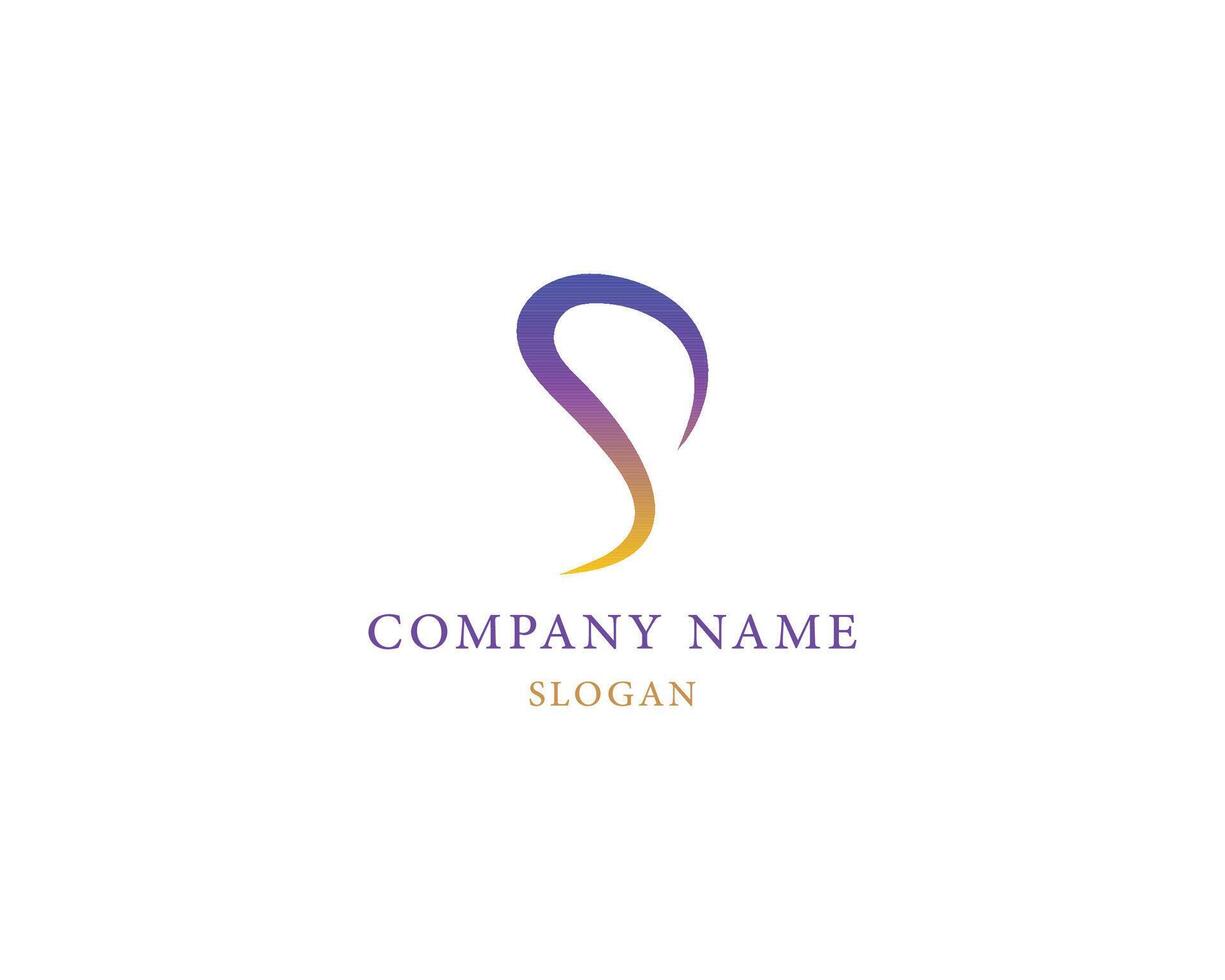 Flat design s logo template vector