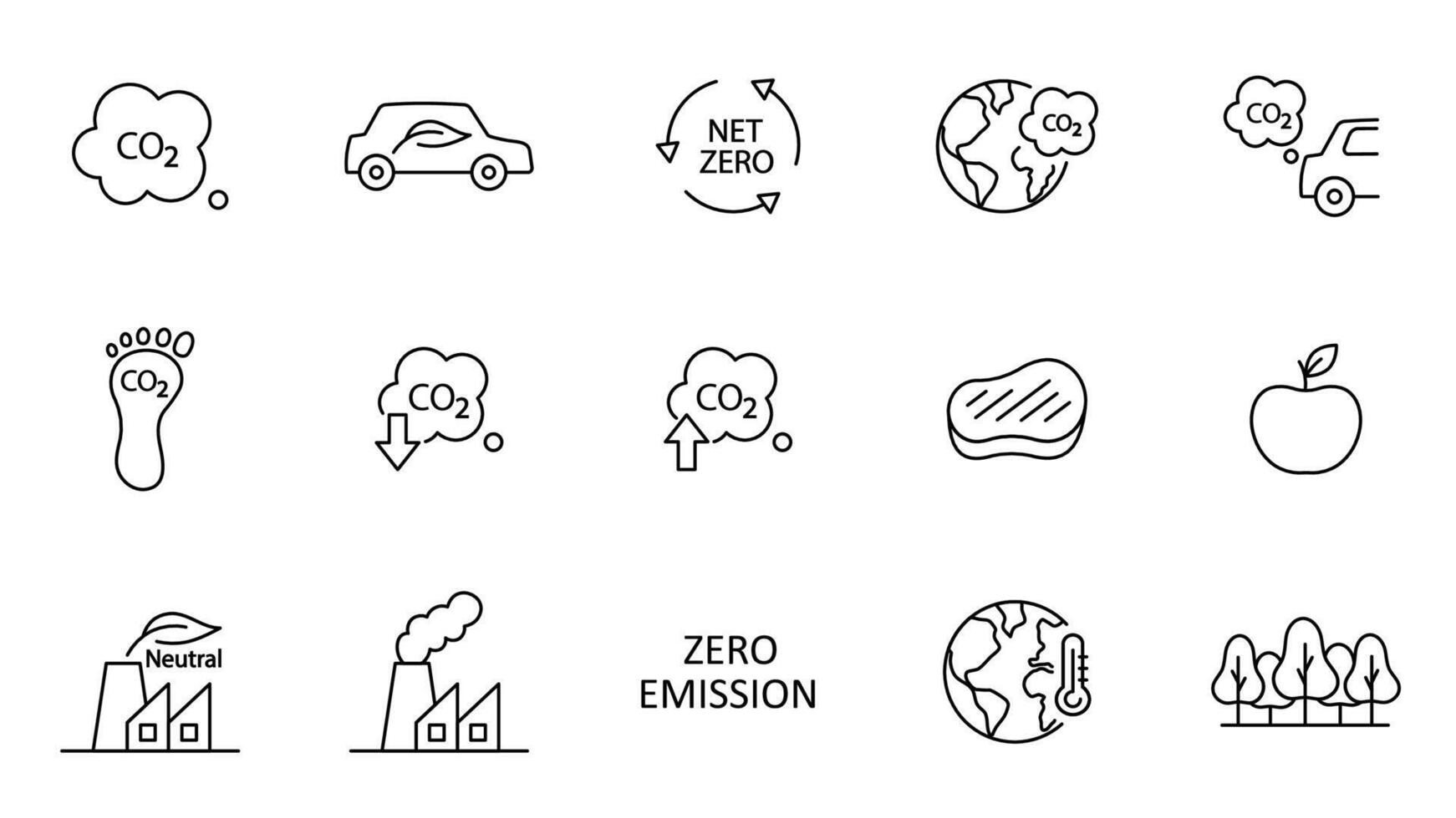 with zero emission greenhouse. protect ecological. carbon net zero footprint vector