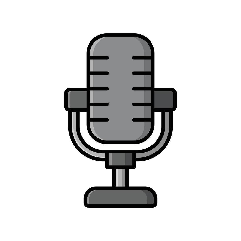 microphone icon design template simple and clean vector