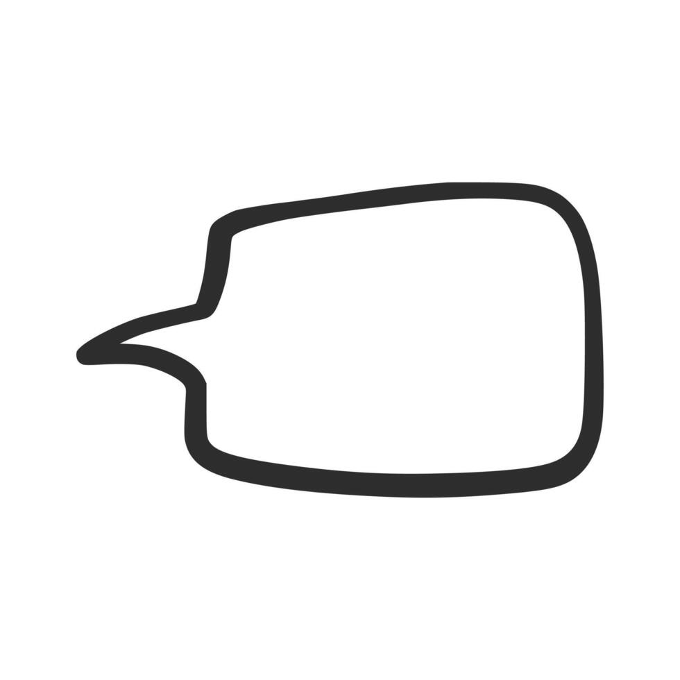Hand Drawn speech bubbles. Speak bubble text, cartoon chatting box, message box. Blank empty white speech bubbles. Cartoon balloon word design. vector