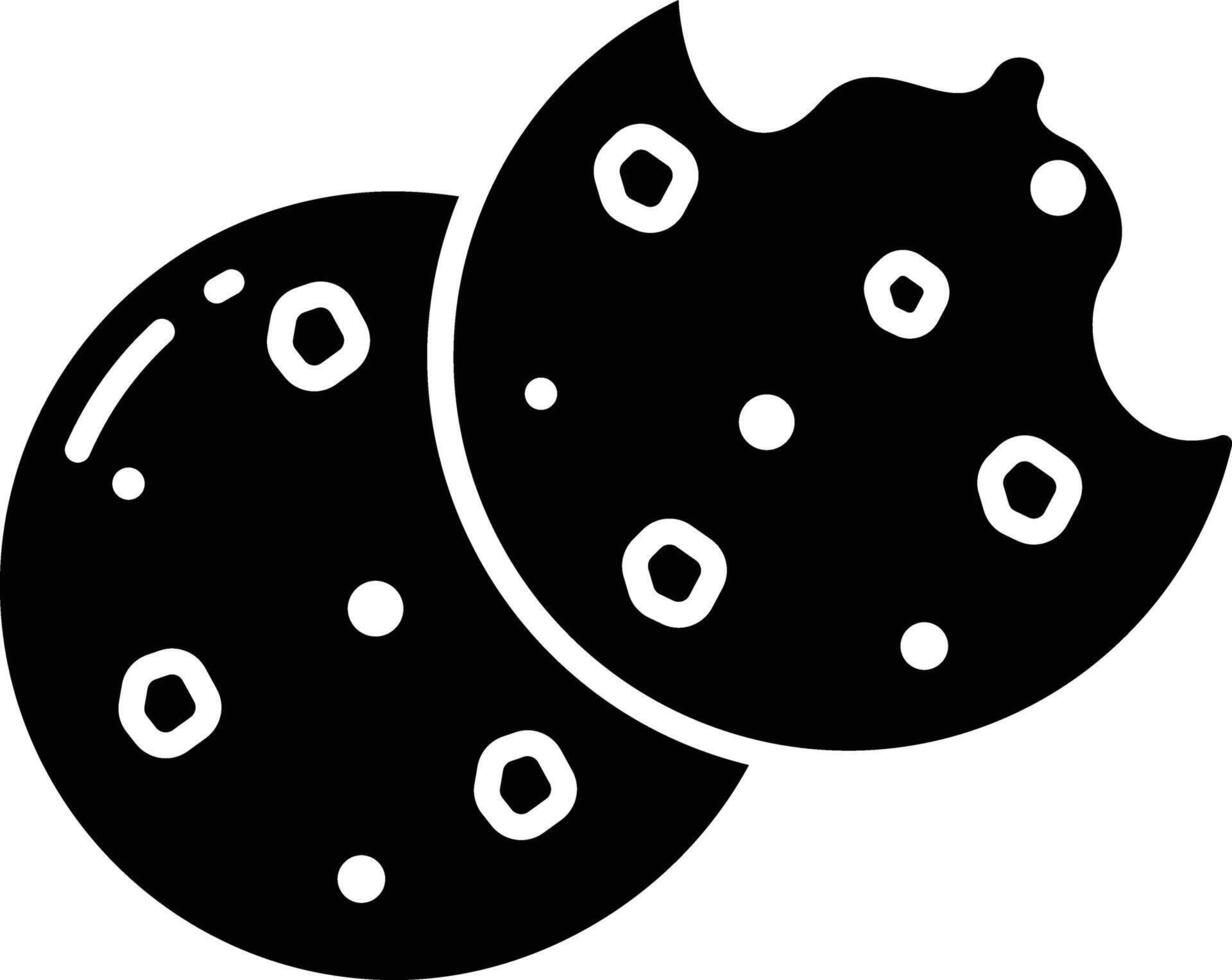 Pie cake solid glyph illustration vector