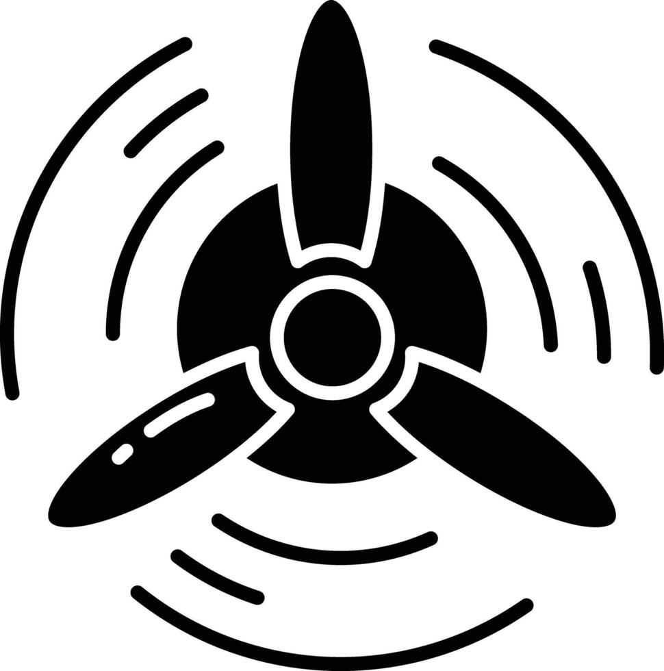 Propeller solid glyph illustration vector