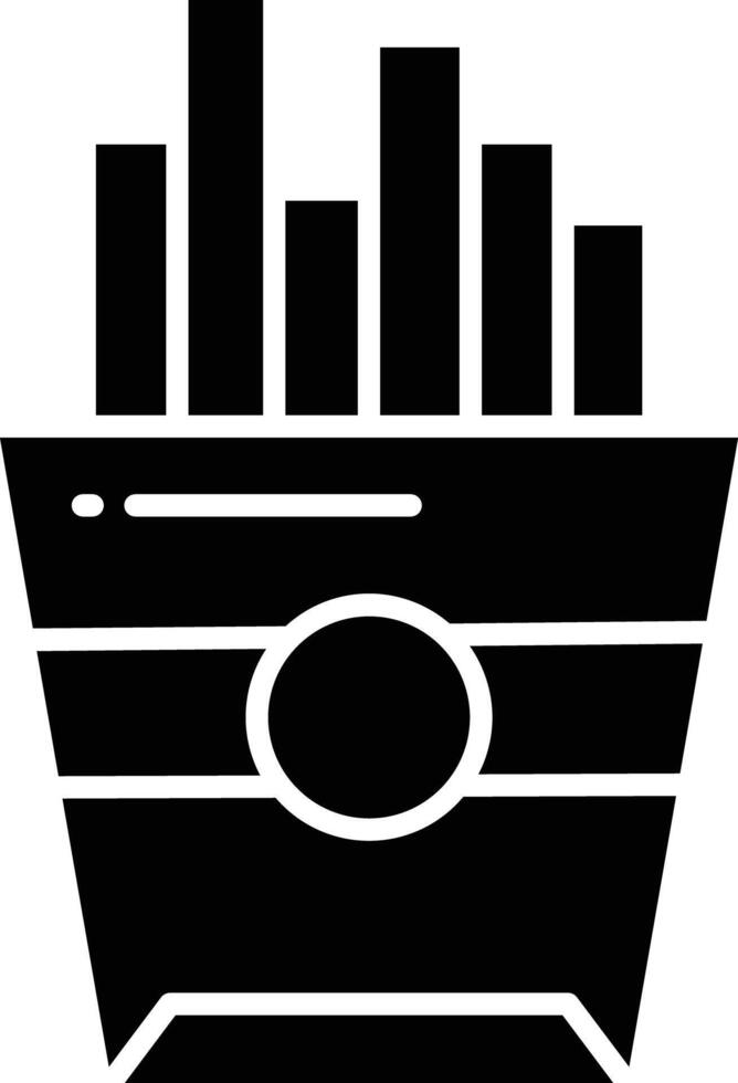 French fries solid glyph illustration vector