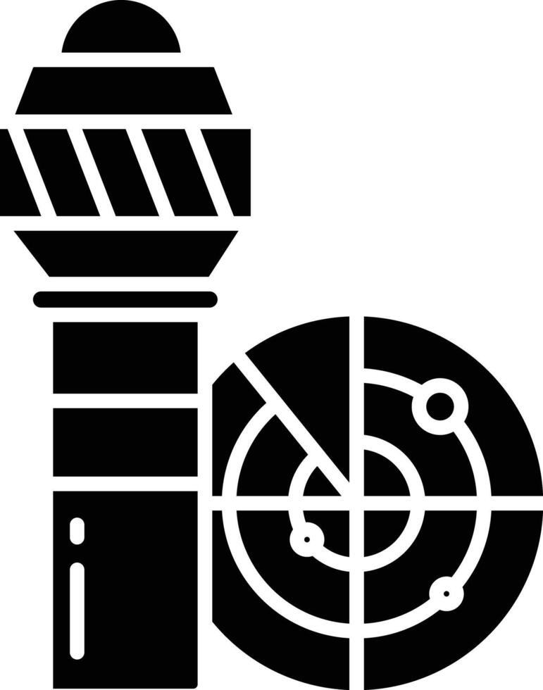 Traffic Controller solid glyph illustration vector