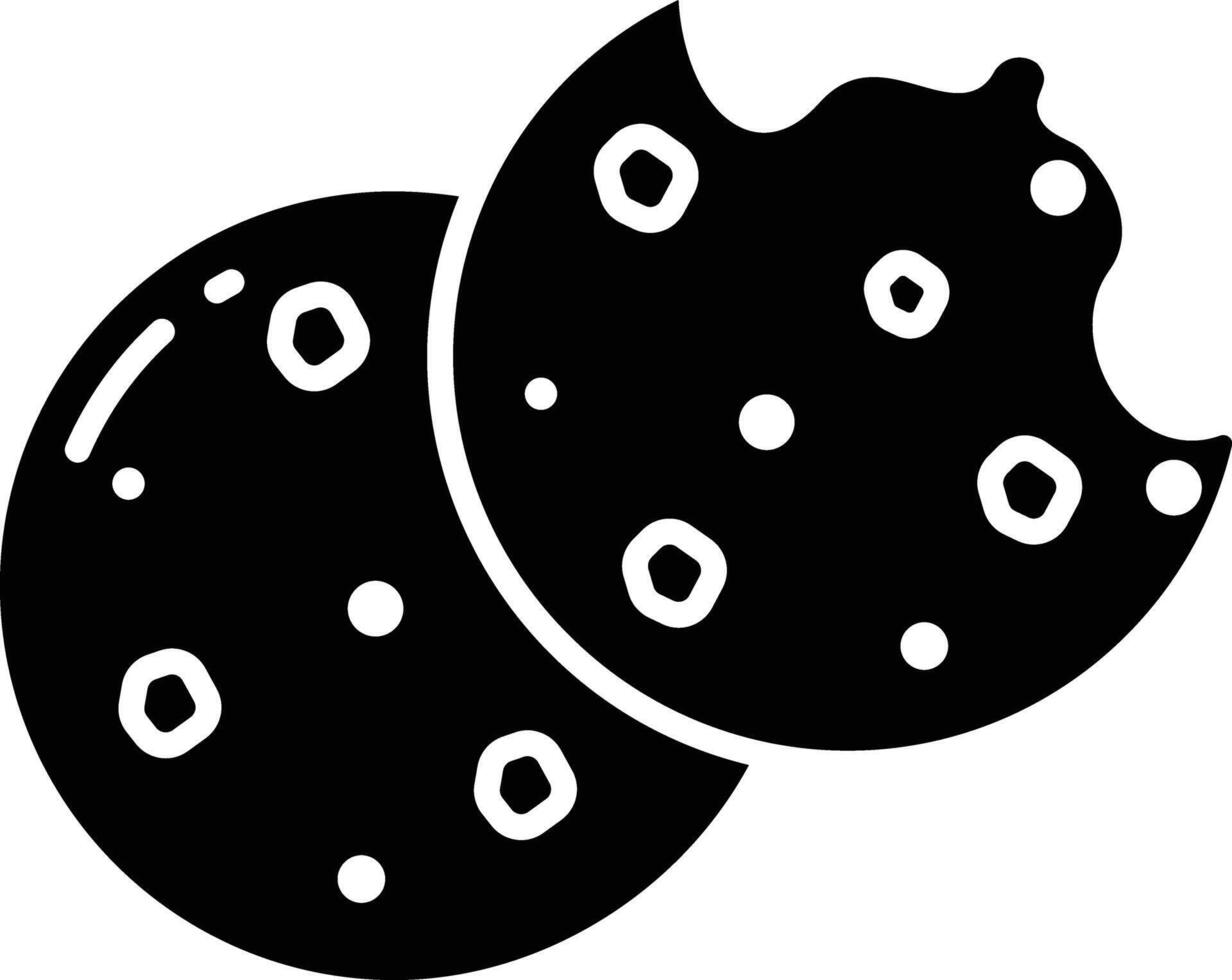 Cookies solid glyph illustration vector