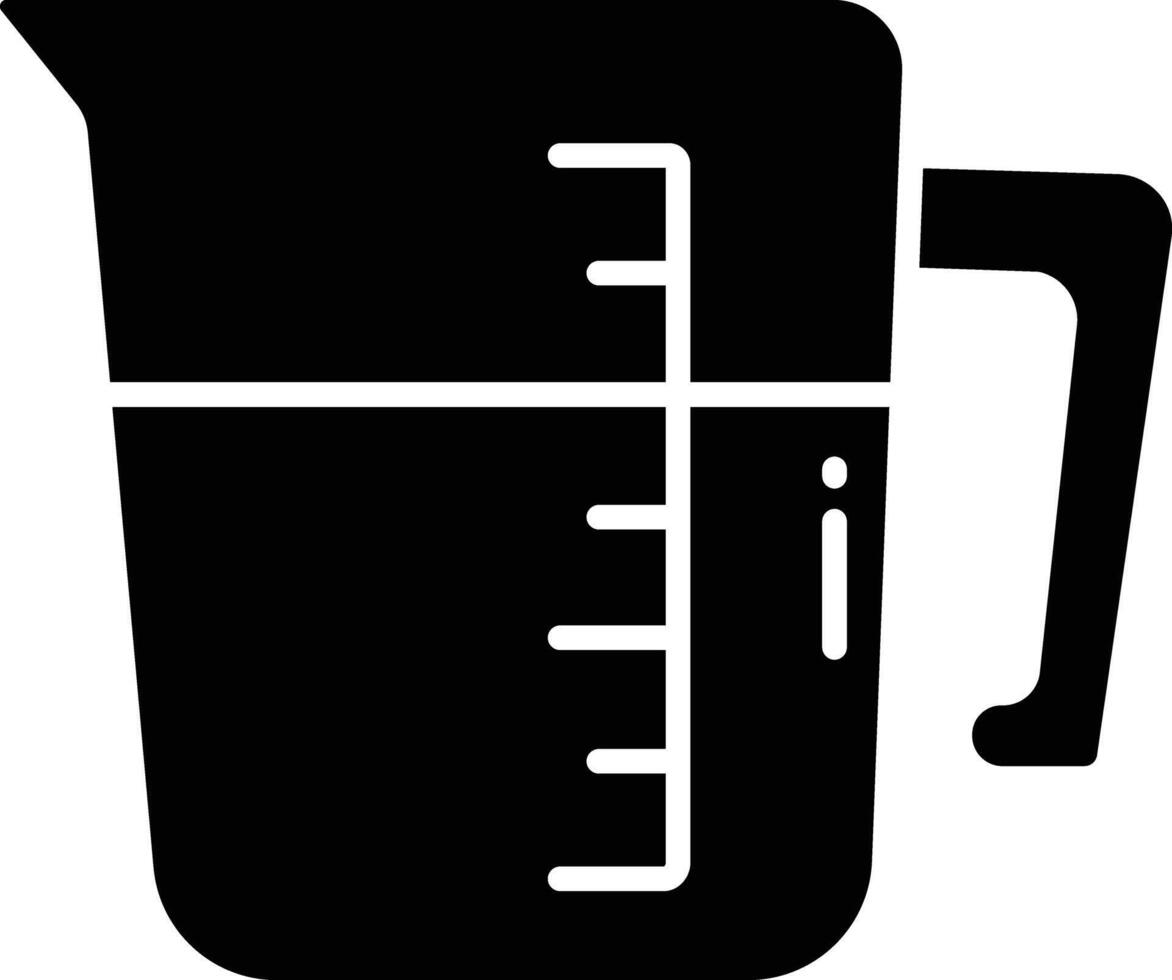 Measuring Jar solid glyph illustration vector