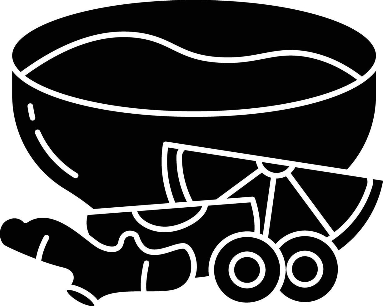 fruit puree bowl solid glyph illustration vector