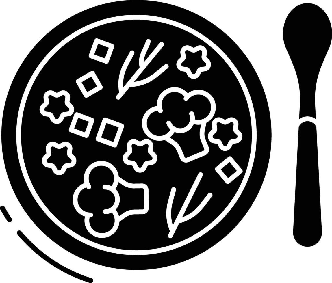 Soup solid glyph illustration vector