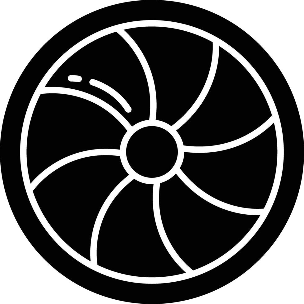 Flight Turbine solid glyph illustration vector