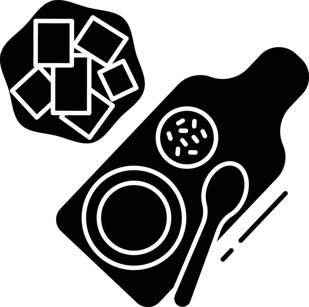 puree bowl with honey solid glyph illustration vector